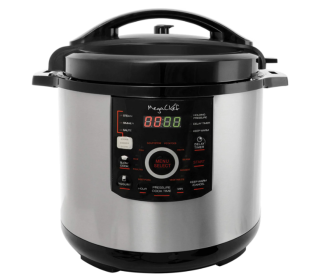 MegaChef 12 Quart Steel Digital Pressure Cooker with 15 Presets and Glass Lid - 71270000658