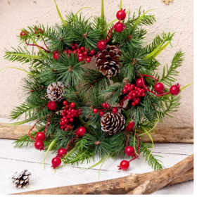 Christmas Wreath Festive Christmas Rattan Venue Layout Props Wreath Decorations Door Hanging