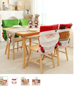 Christmas Decoration Creative Cute Old Man Snowman Envelope Chair Cover Home Restaurant Place Arrangement